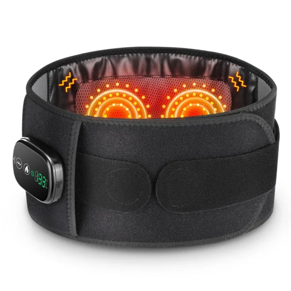 Vibration Massager Belt, Red Light Hot Compress