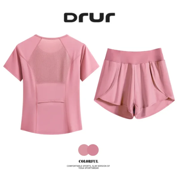 DRUR Women's 2 Piece Yoga Suit, Lightweight Loose