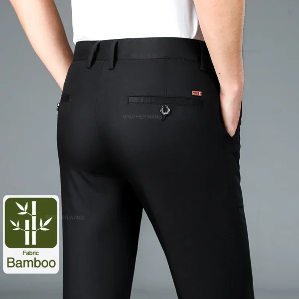 Bamboo Fiber Fabric Men's Casual Pants for Summer