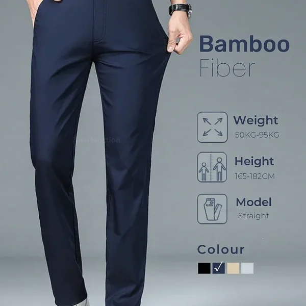 Bamboo Fiber Slim Breathable Casual Pants