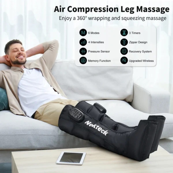 1 Pcs Air Pressure Leg Foot Massage Boots